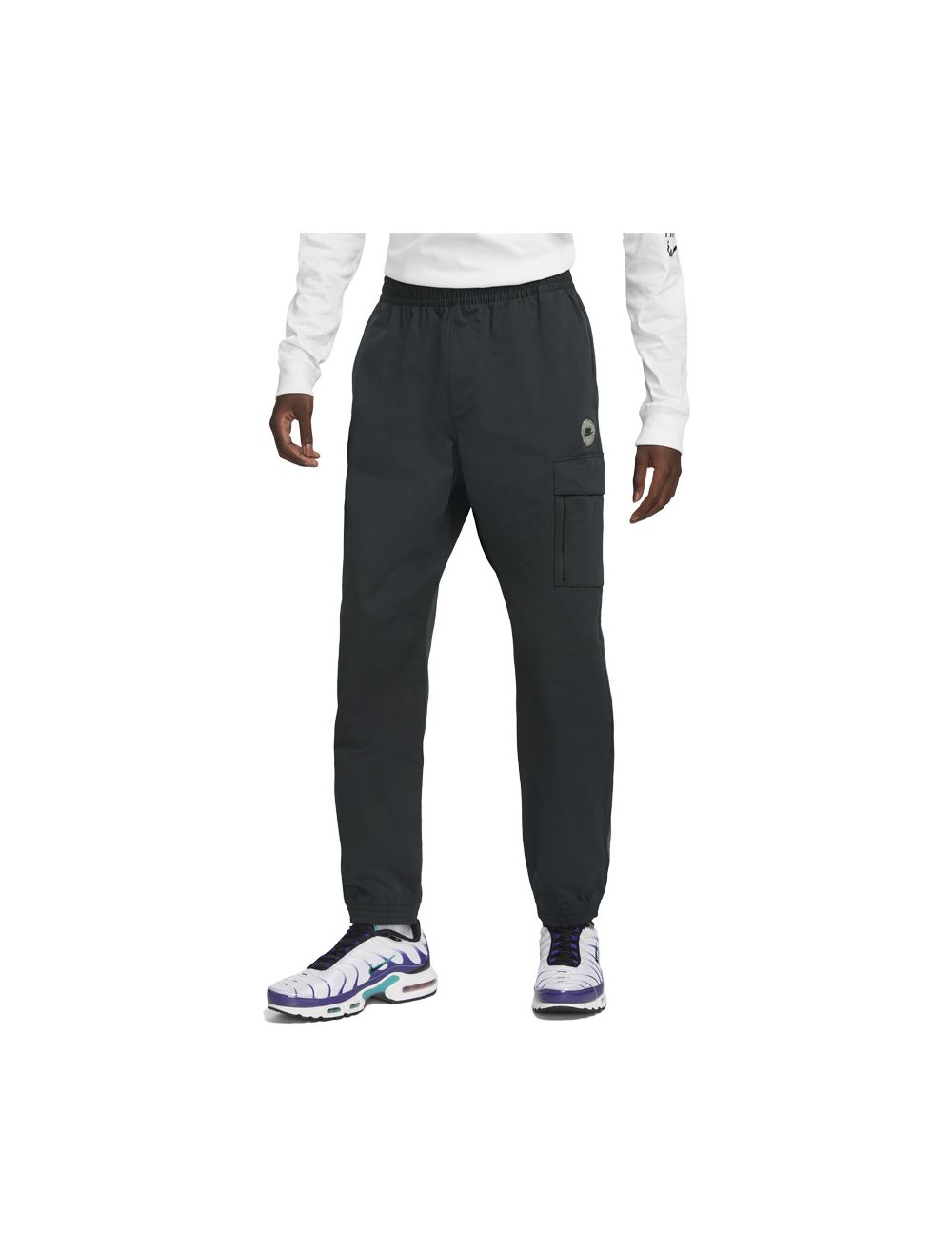 Nike Sportswear SPU Woven Pants Mens Black Blue