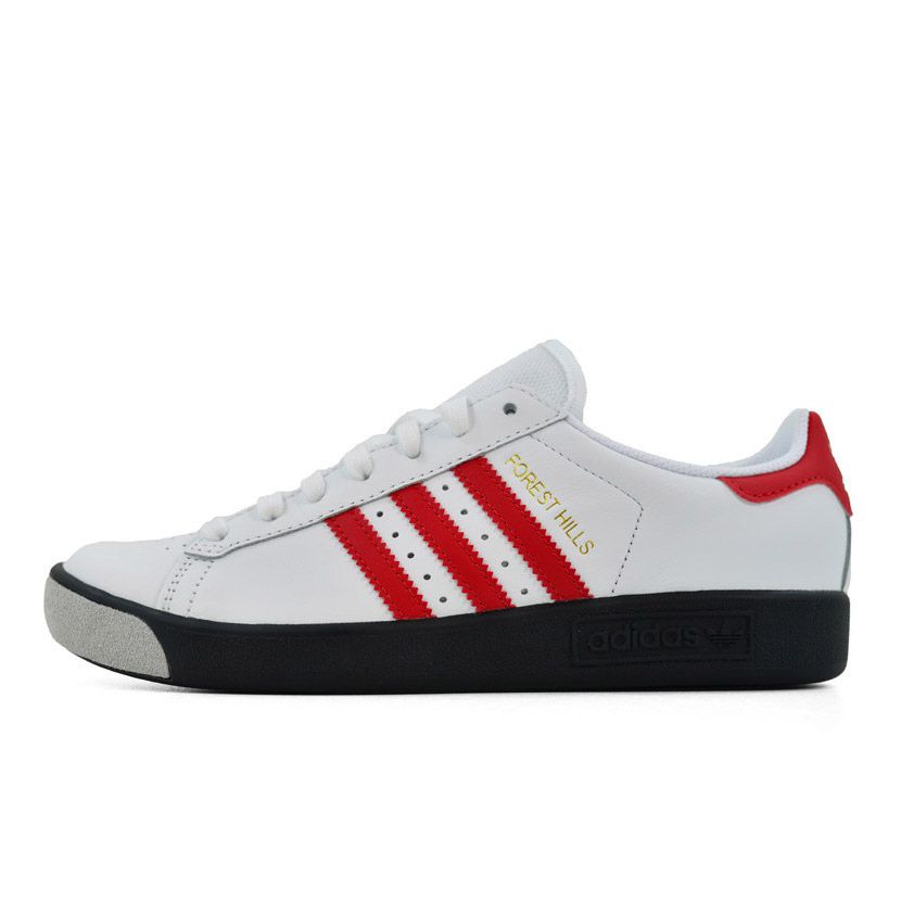 adidas forest hills white red